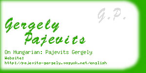 gergely pajevits business card